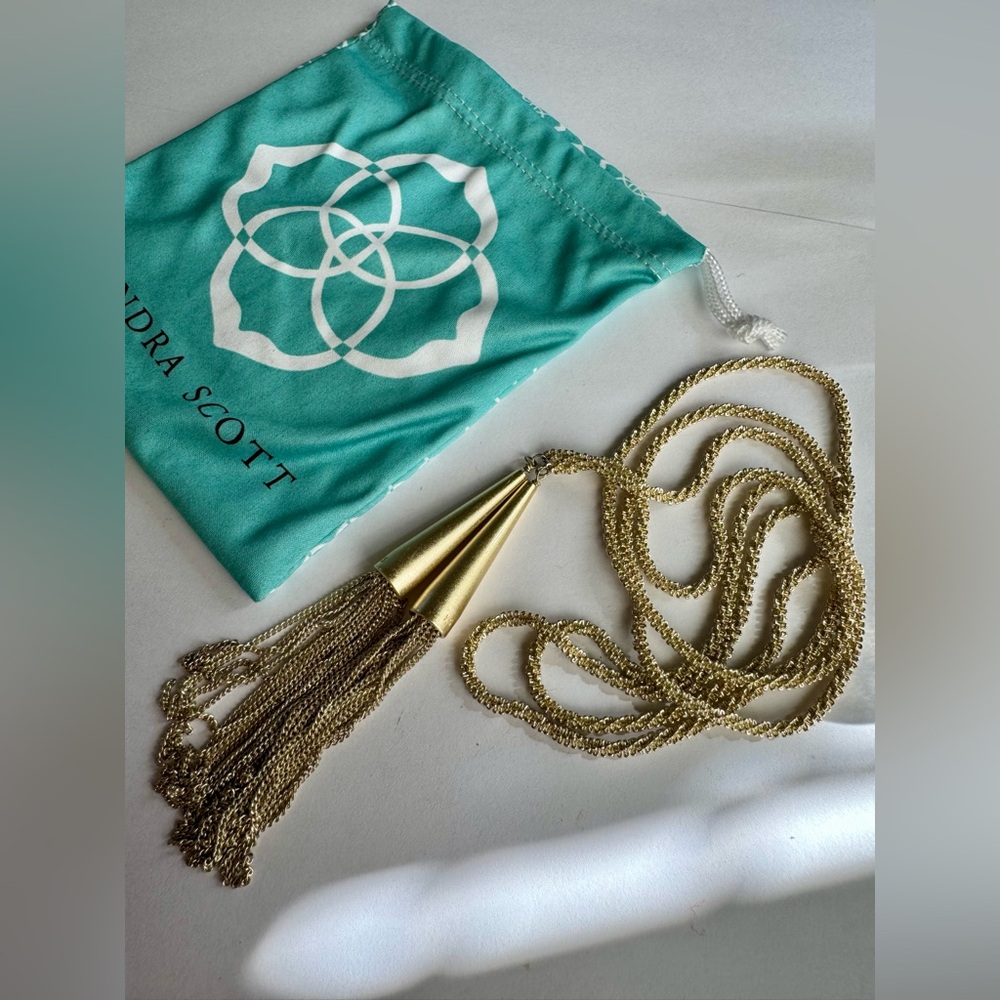 Kendra Scott Gold Jackie Tassel Necklace